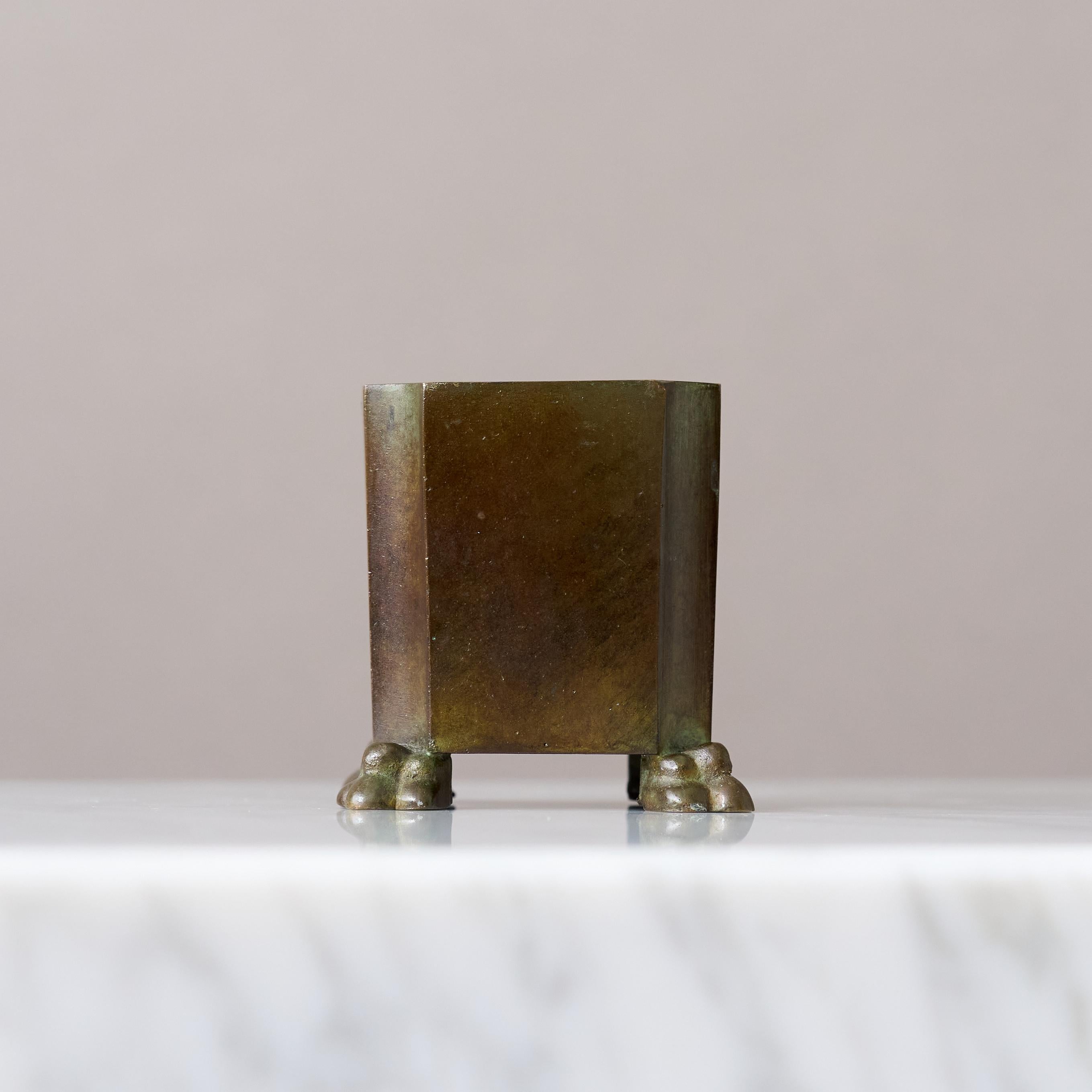 Petit porte-stylo Art Déco de GAB Guldsmedsaktiebolaget, Suède, années 1930 Bon état - En vente à Malmö, SE