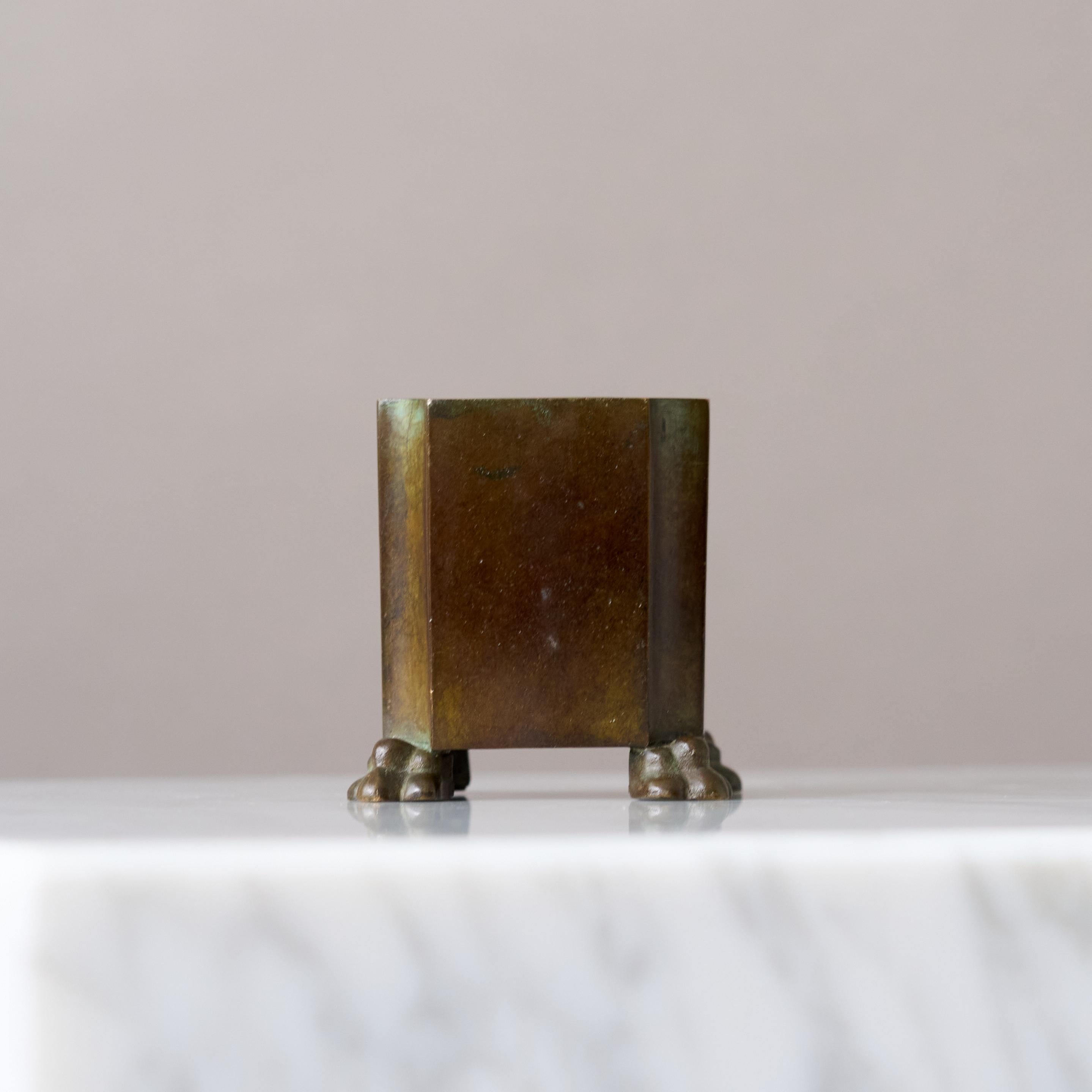 Milieu du XXe siècle Petit porte-stylo Art Déco de GAB Guldsmedsaktiebolaget, Suède, années 1930 en vente