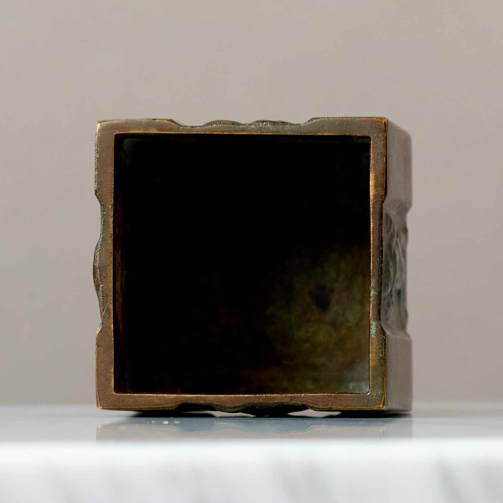 Piccolo portapenne in bronzo Art Deco di GAB Guldsmedsaktiebolaget, Svezia anni '30 in vendita 1