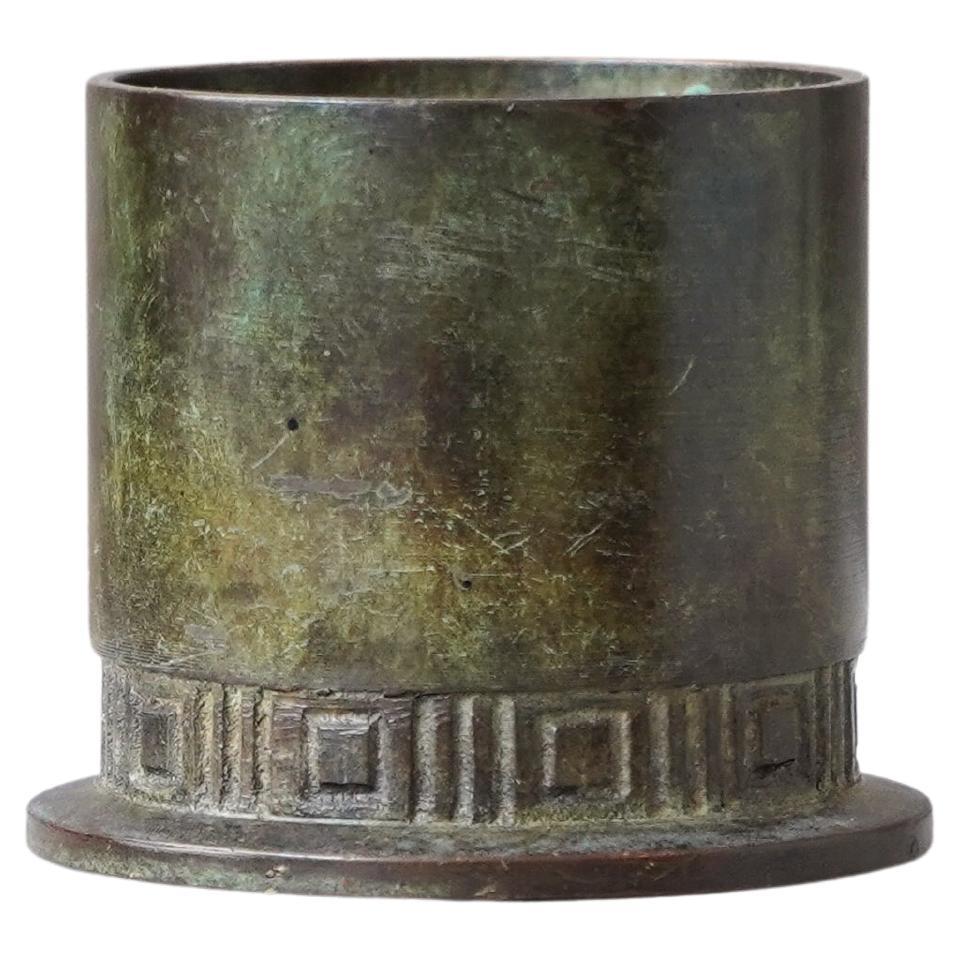Small Bronze Art Deco Vase Pen Holder by GAB Guldsmedsaktiebolaget, Sweden 1930s
