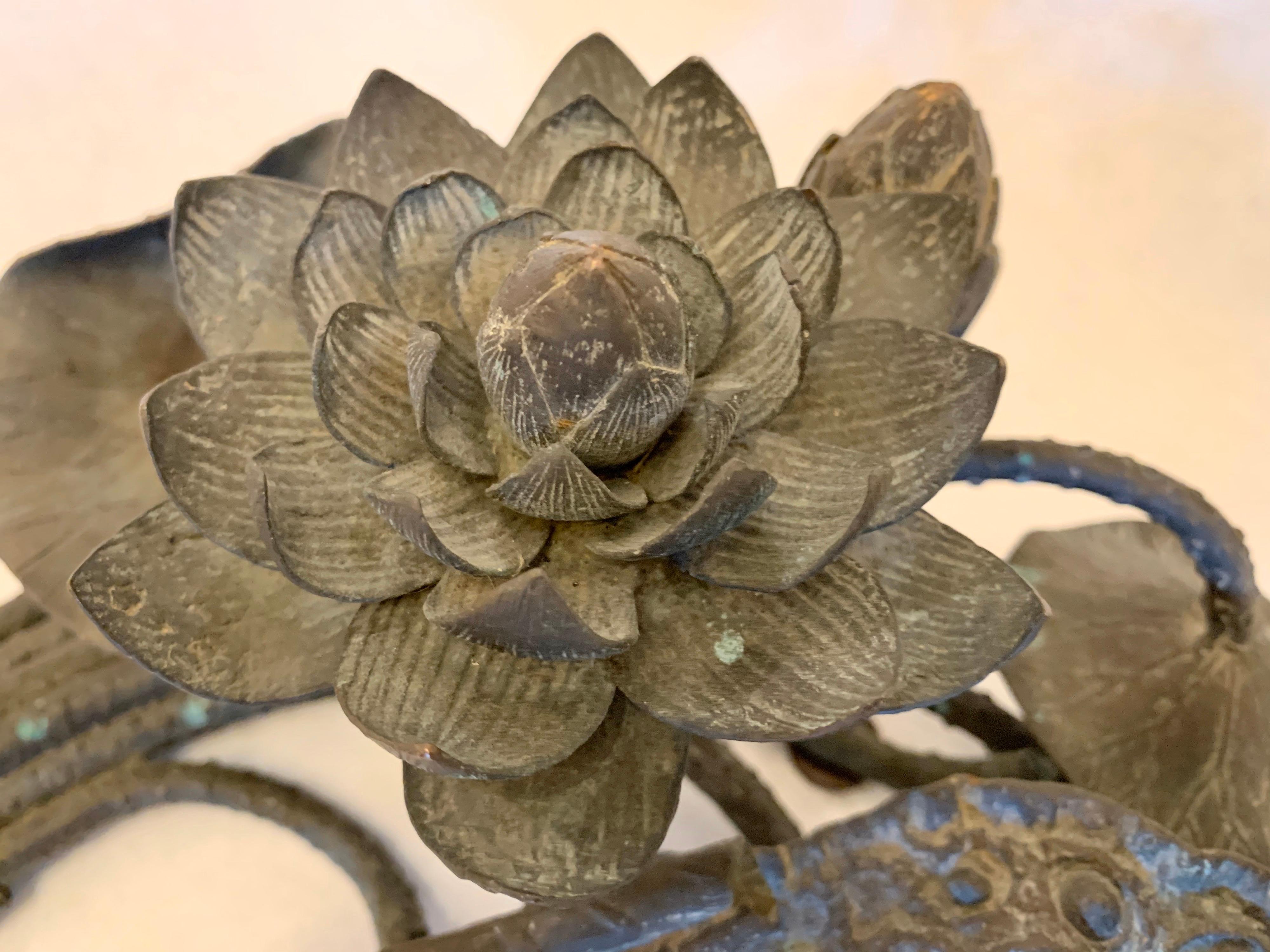 Small Bronze Botanicals Sculptures in a Dark Patina In Good Condition For Sale In East Hampton, NY