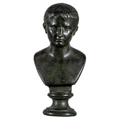 Small Bronze Bust of the Boy Octavian, 19th Century