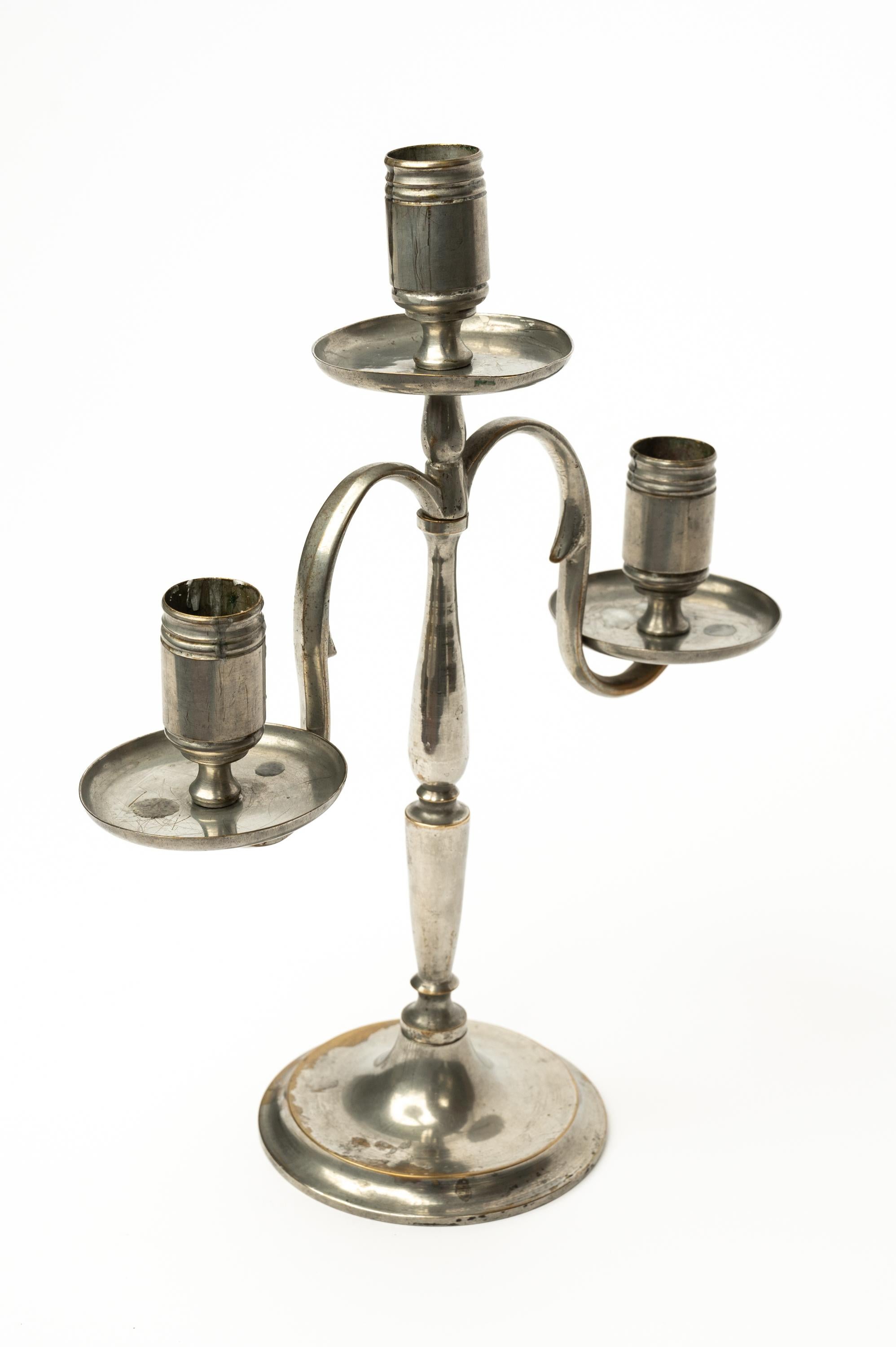 Mid-Century Modern Small Bronze Candelabra by Paavo Tynell for Taito Oy, 1920s
