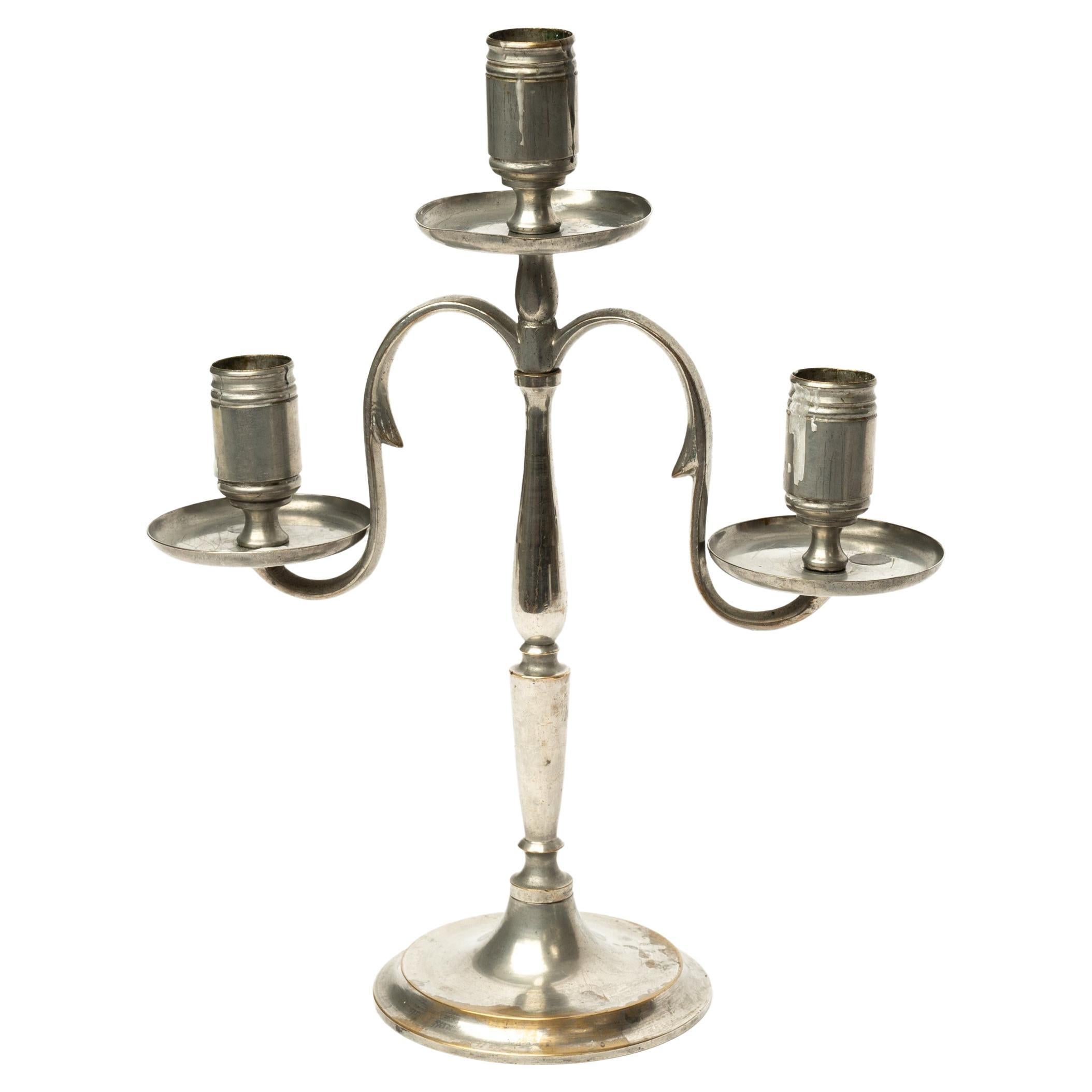 Small Bronze Candelabra by Paavo Tynell for Taito Oy, 1920s For Sale