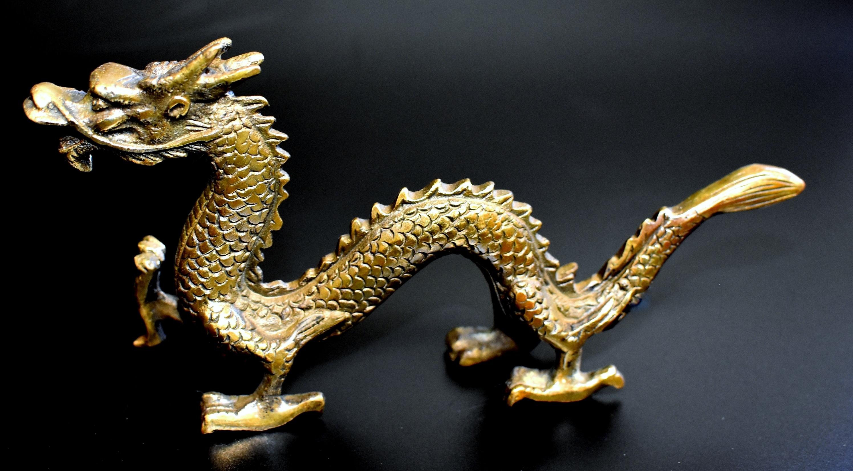 Qing Small Bronze Dragon