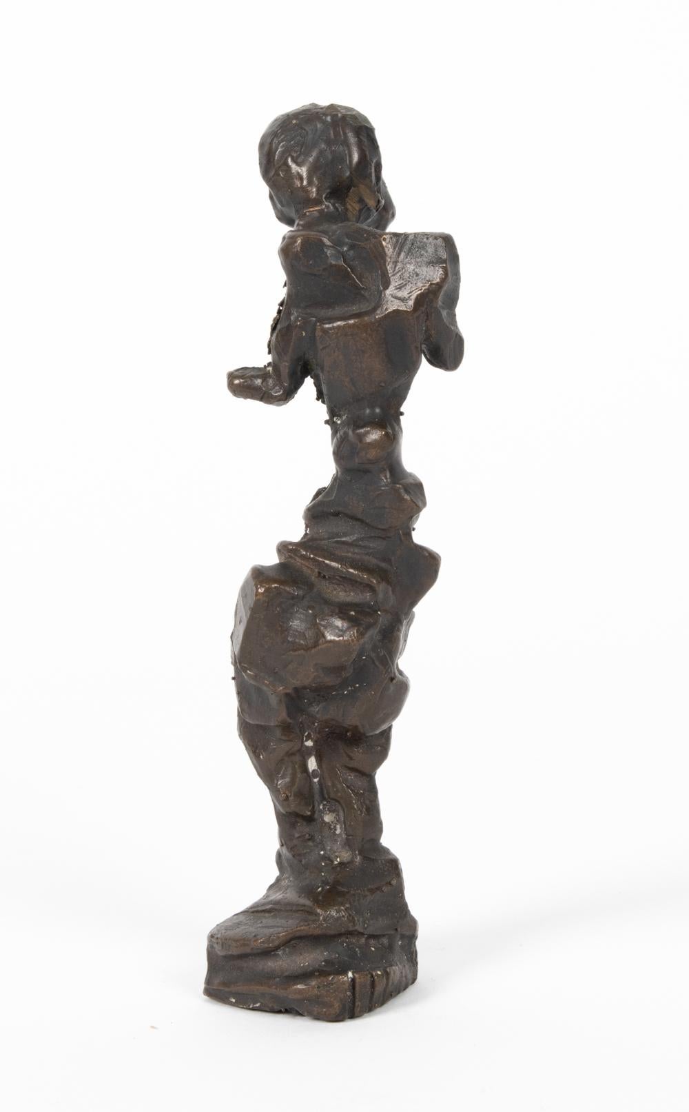 American Small Bronze Figurative Abstract Sculpture For Sale