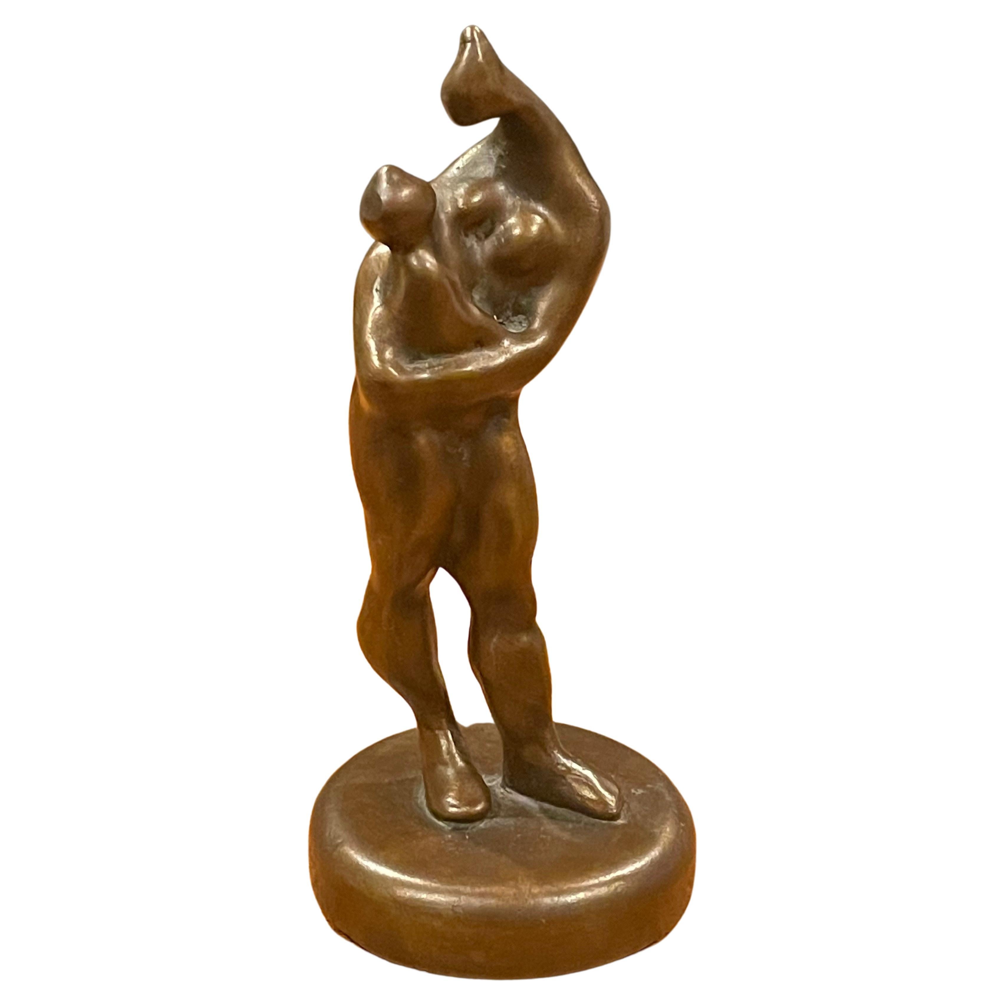 Small Bronze Mother & Child Sculpture by Nobe Babayan