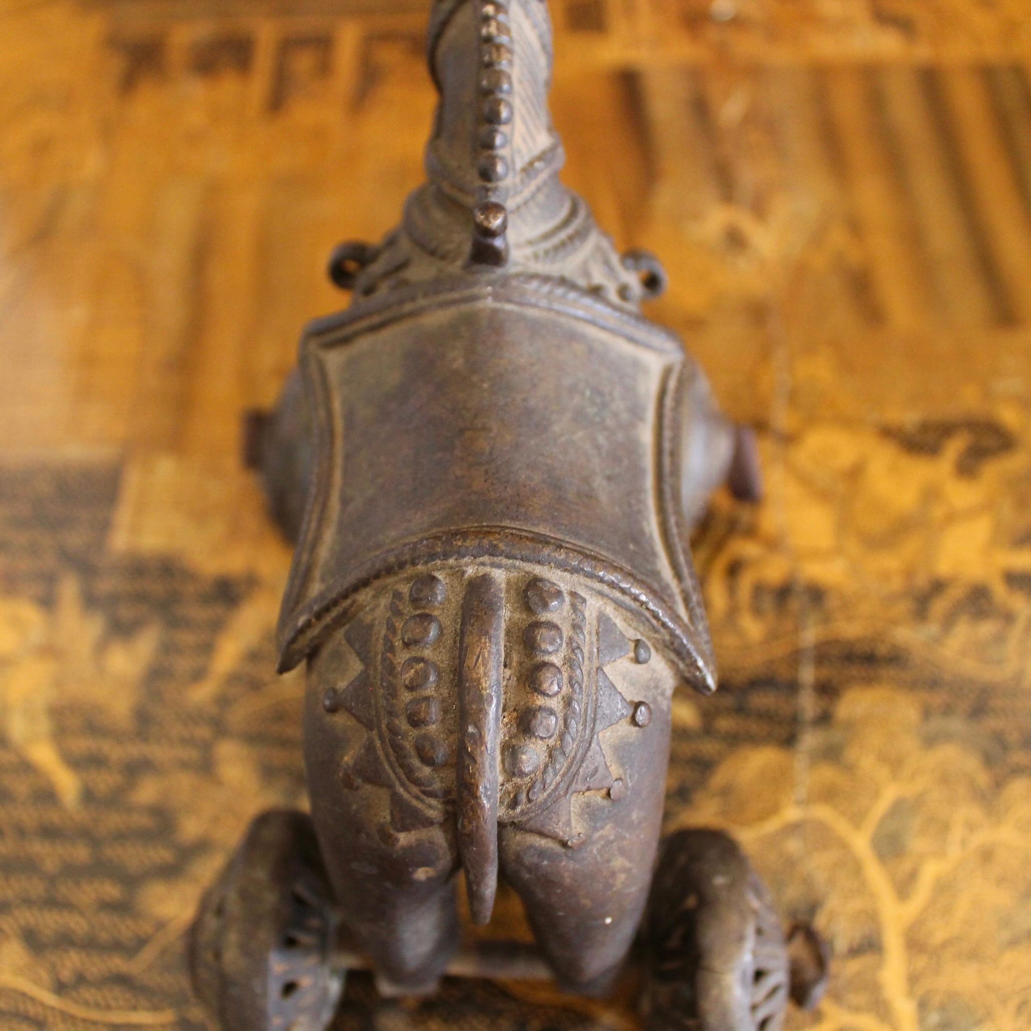 Cast Small Bronze Sculpture Of A Stallion, 