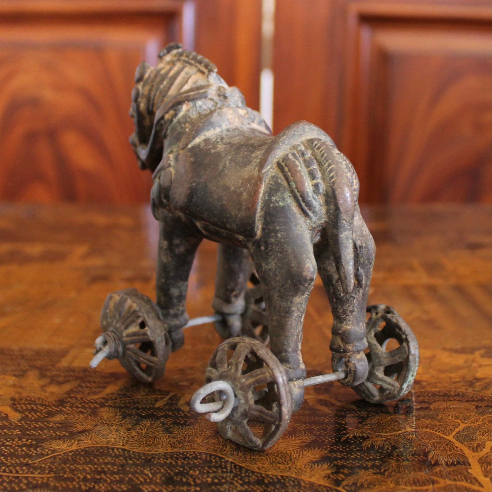 Cast Small Bronze Sculpture Of A 
