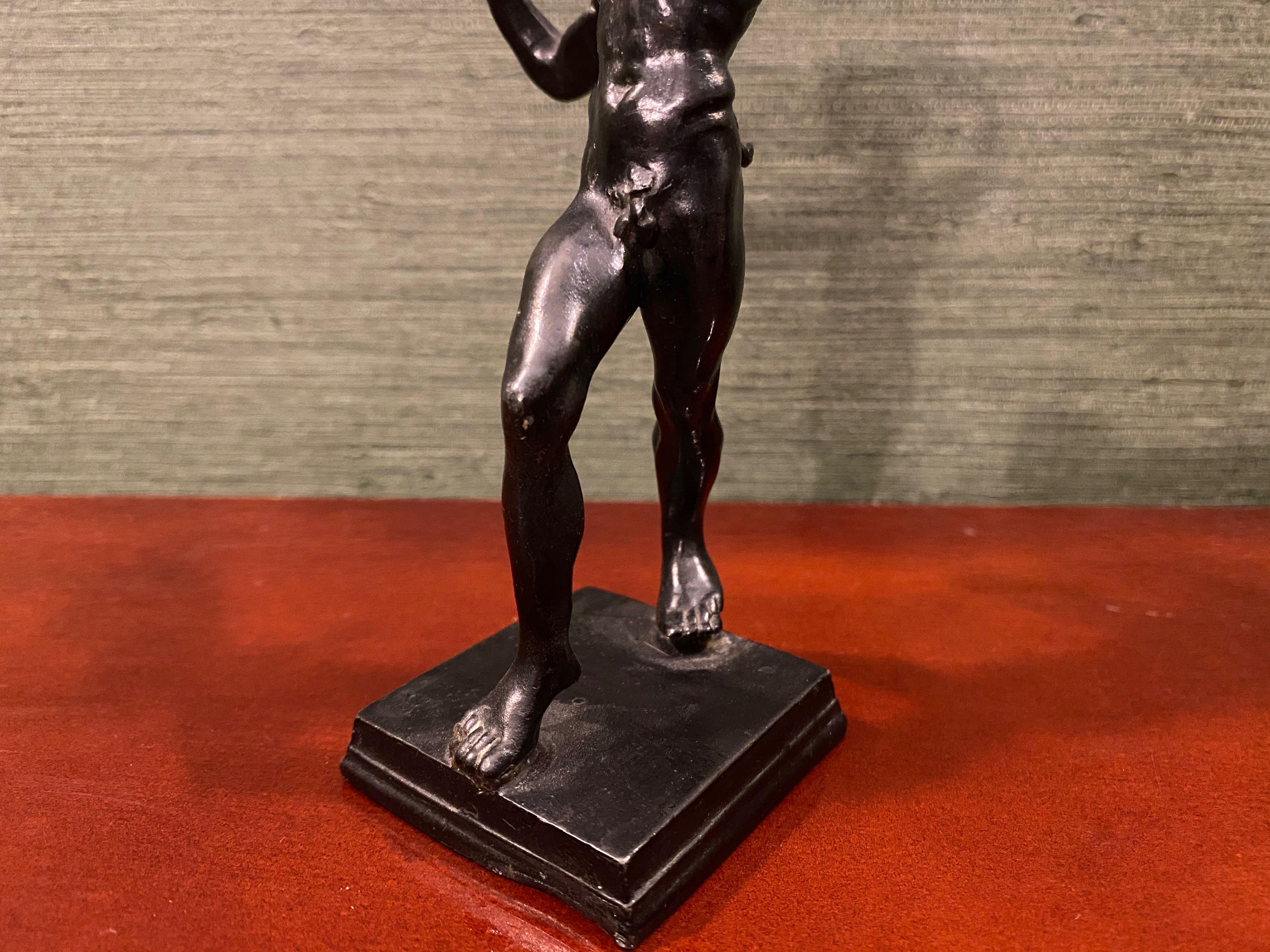 Small Bronze Sculpture of the Dancing Faun of Pompeii 4