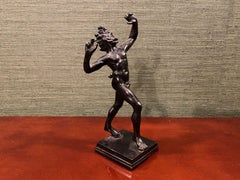 Small Bronze Sculpture of the Dancing Faun of Pompeii