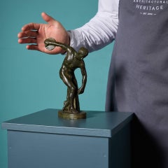 Small Bronze Sculpture of the Discobolus of Myron After the Antique