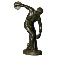 Small Bronze Sculpture of the Discobolus of Myron After the Antique
