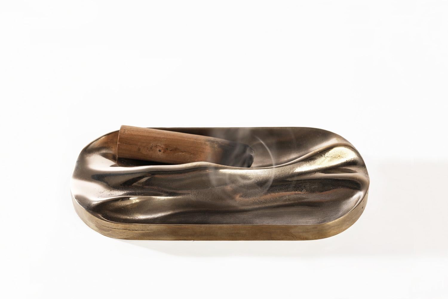 Mid-Century Modern Small Bronze Tray by Artist Vincent Pocsik for Lawson-Fenning, in Stock