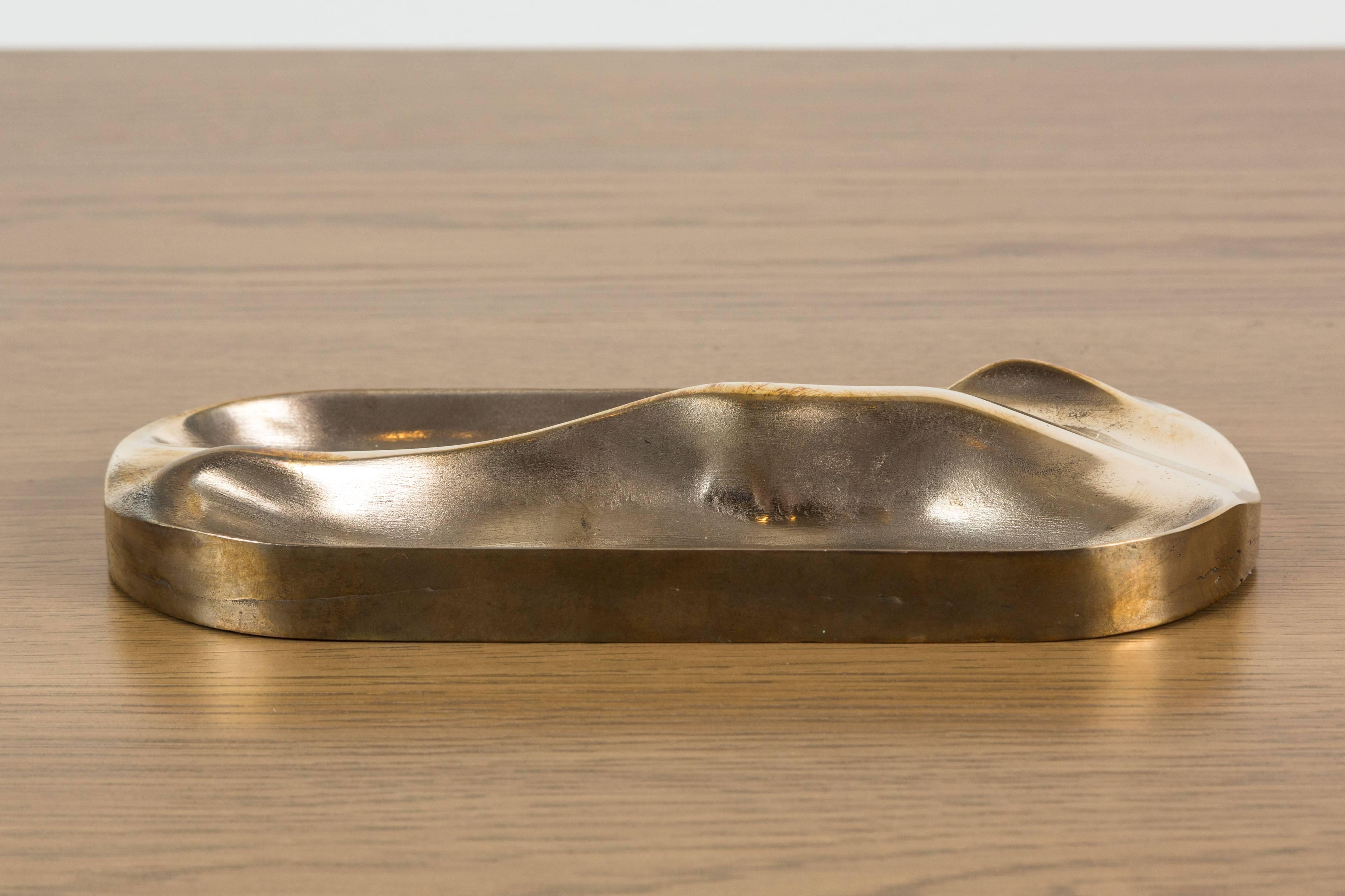 Contemporary Small Bronze Tray by Artist Vincent Pocsik for Lawson-Fenning, in Stock