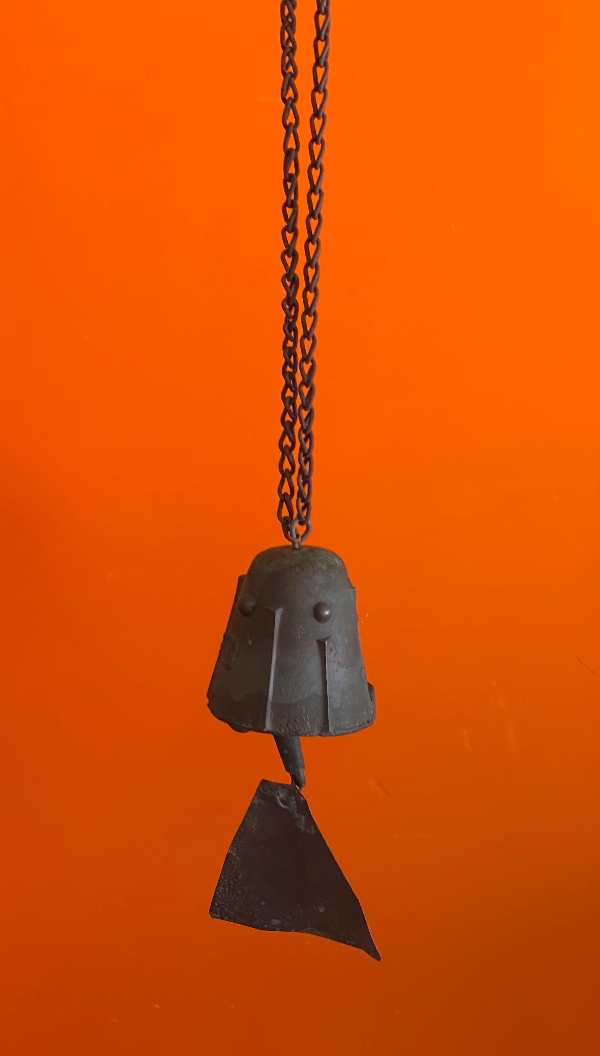 Small Bronze Wind Chime / Bell by Paolo Soleri for Cosanti 3