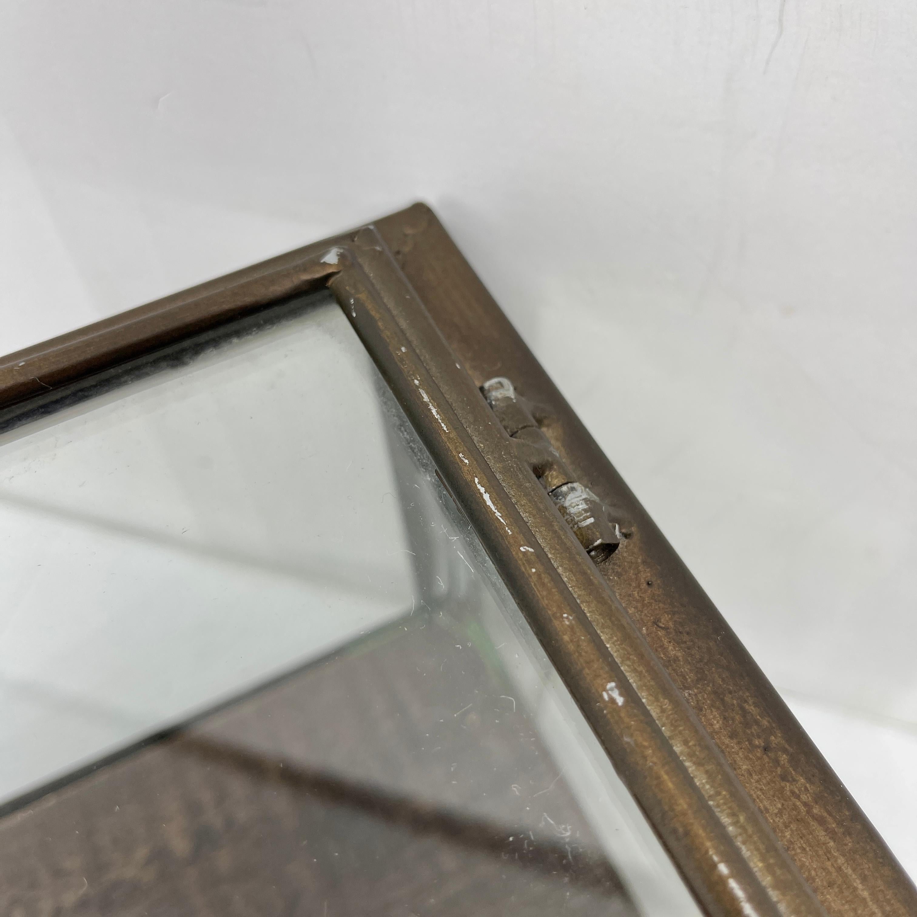 Small Bronzed Rectangular Table Display Cabinet Vitrine 6