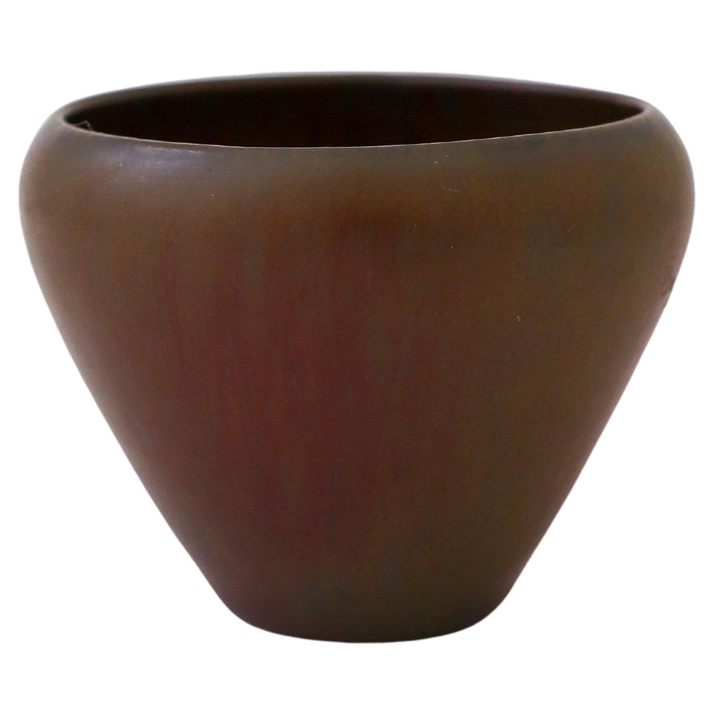 Small Brown ceramic bowl - Carl-Harry Stålhane Rörstrand - Mid 20th Century