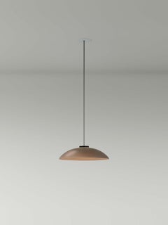 Small Brown Headhat Plate Pendant Lamp by Santa & Cole