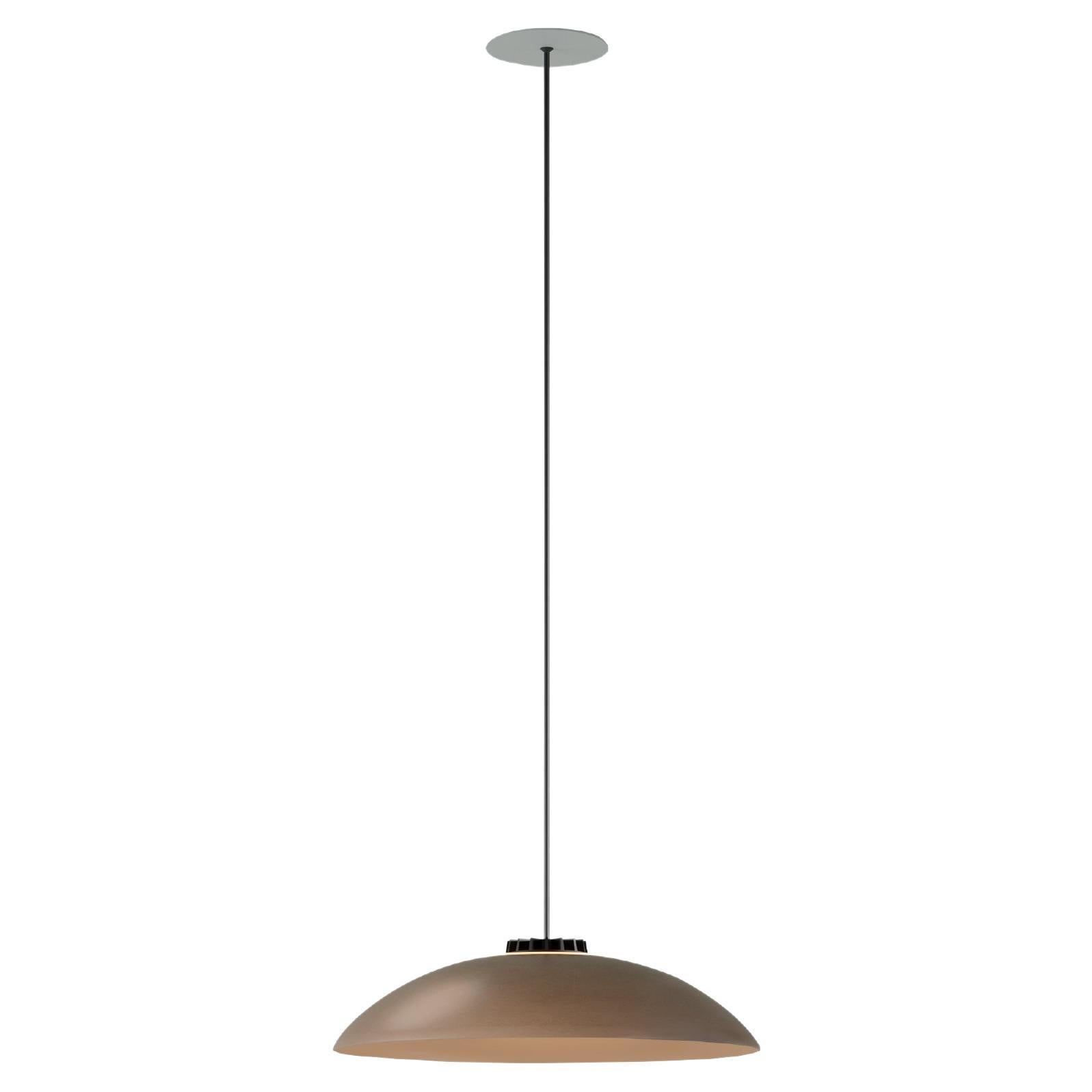 Small Brown Headhat Plate Pendant Lamp by Santa & Cole For Sale