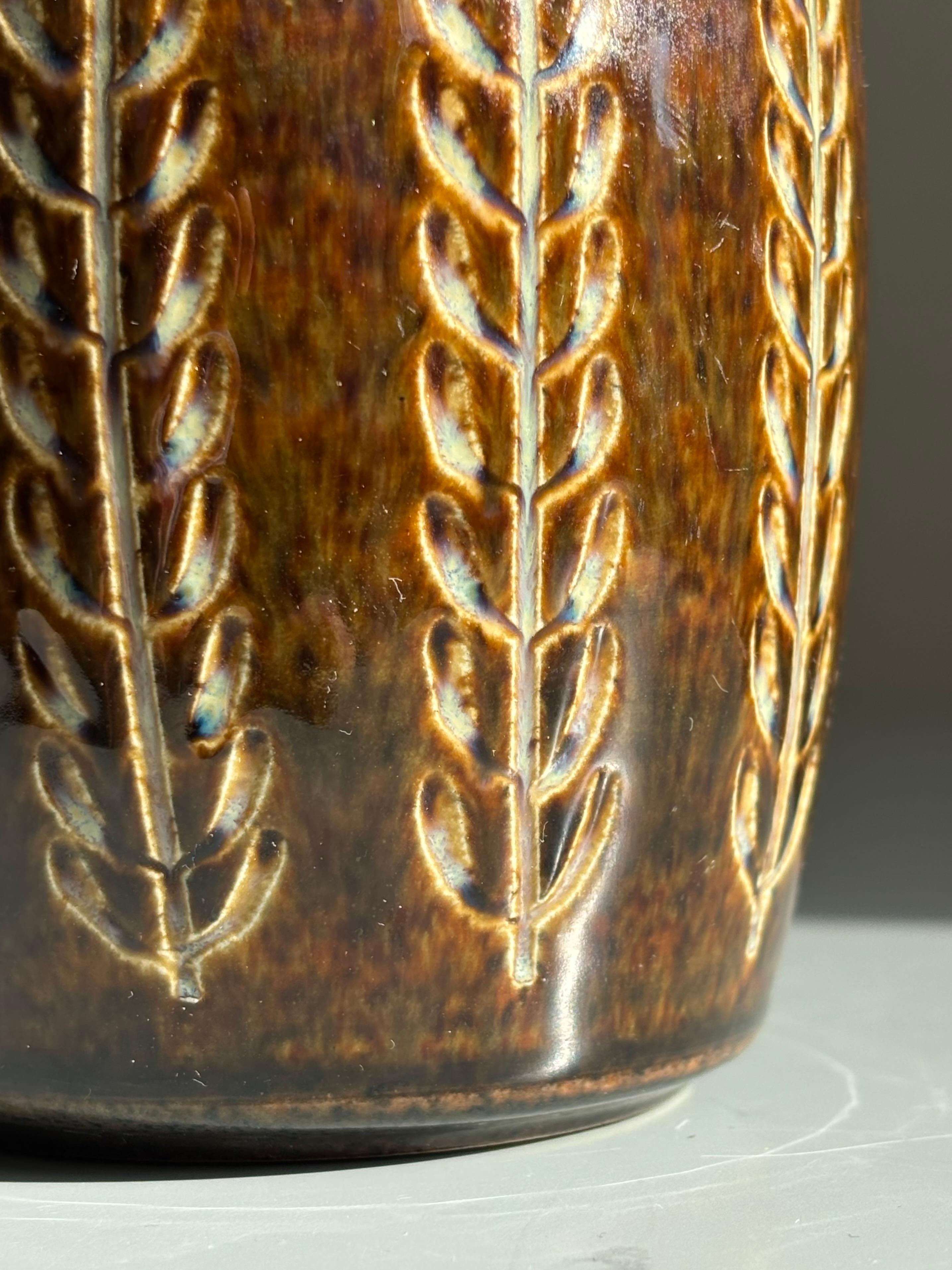 Small Brown Organic Decor Stoneware Table Lamp, 1960s For Sale 4