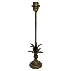Small Brown Patinated Bronze Palm Tree Lamp