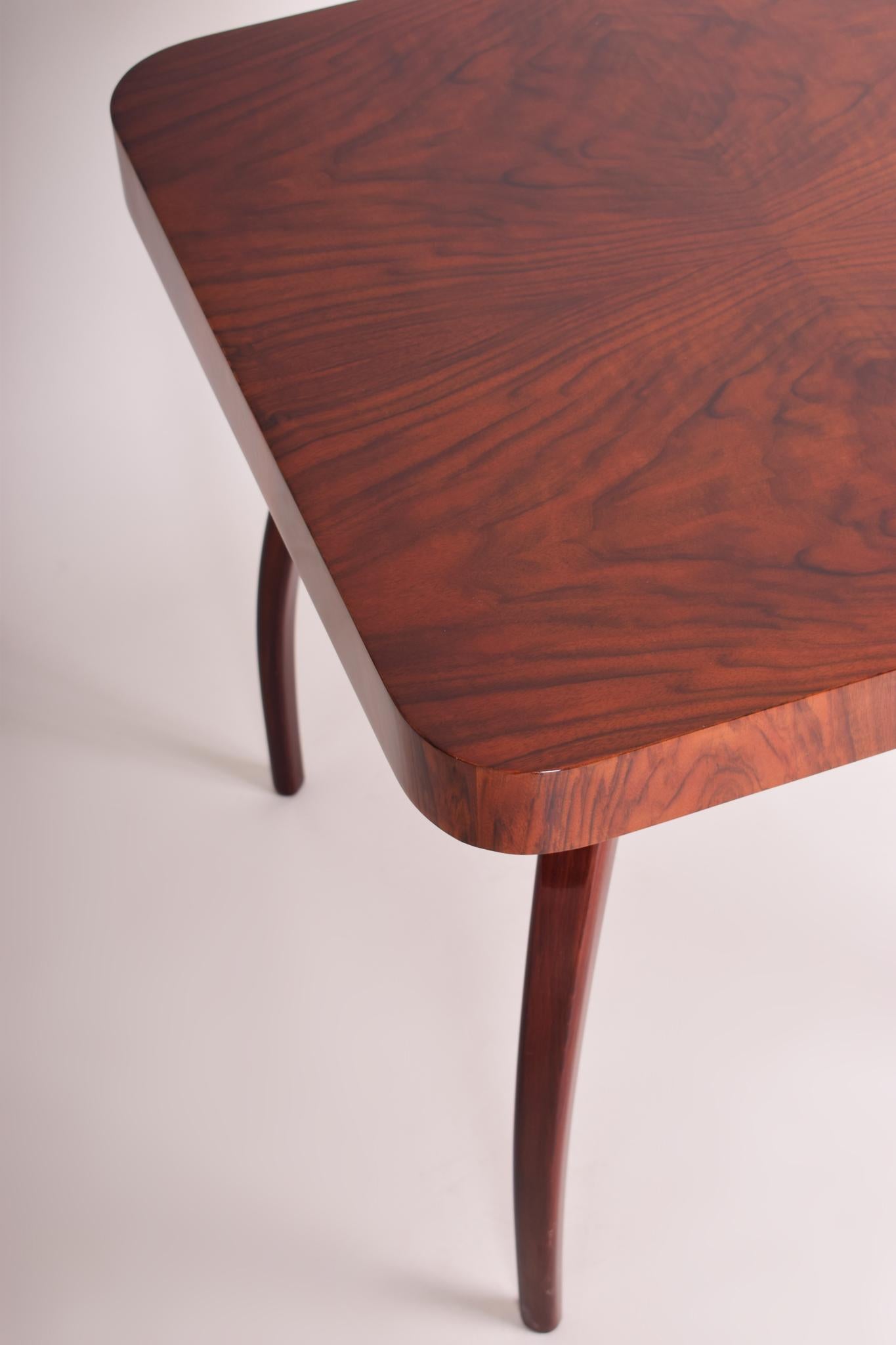 Mid-20th Century Small Brown Pavóuk Table, Designed by Halabala, 1940s, Made in Czechia For Sale