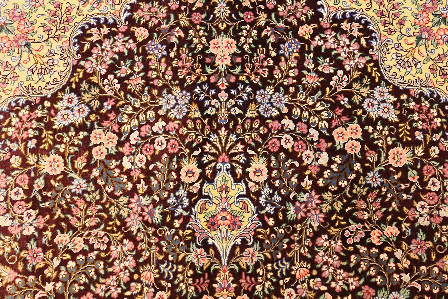 Silk Persian Qum Rug. Size: 5 ft x 7 ft 10 in  For Sale 2