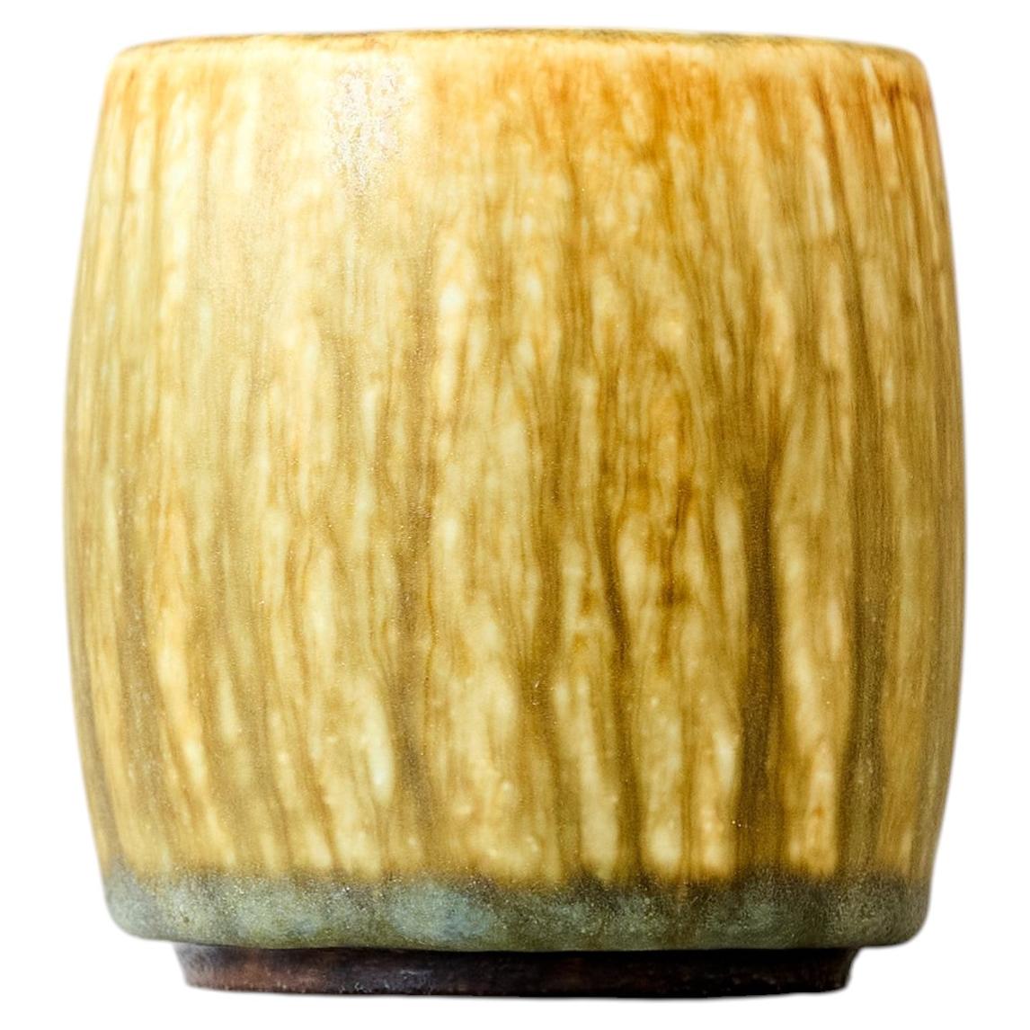 Petit vase en grès brun par Gunnar Nylund pour Rorstrand, Suède, années 1960. en vente