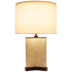 Petite lampe Bruno en galuchat et bronze par Elan Atelier