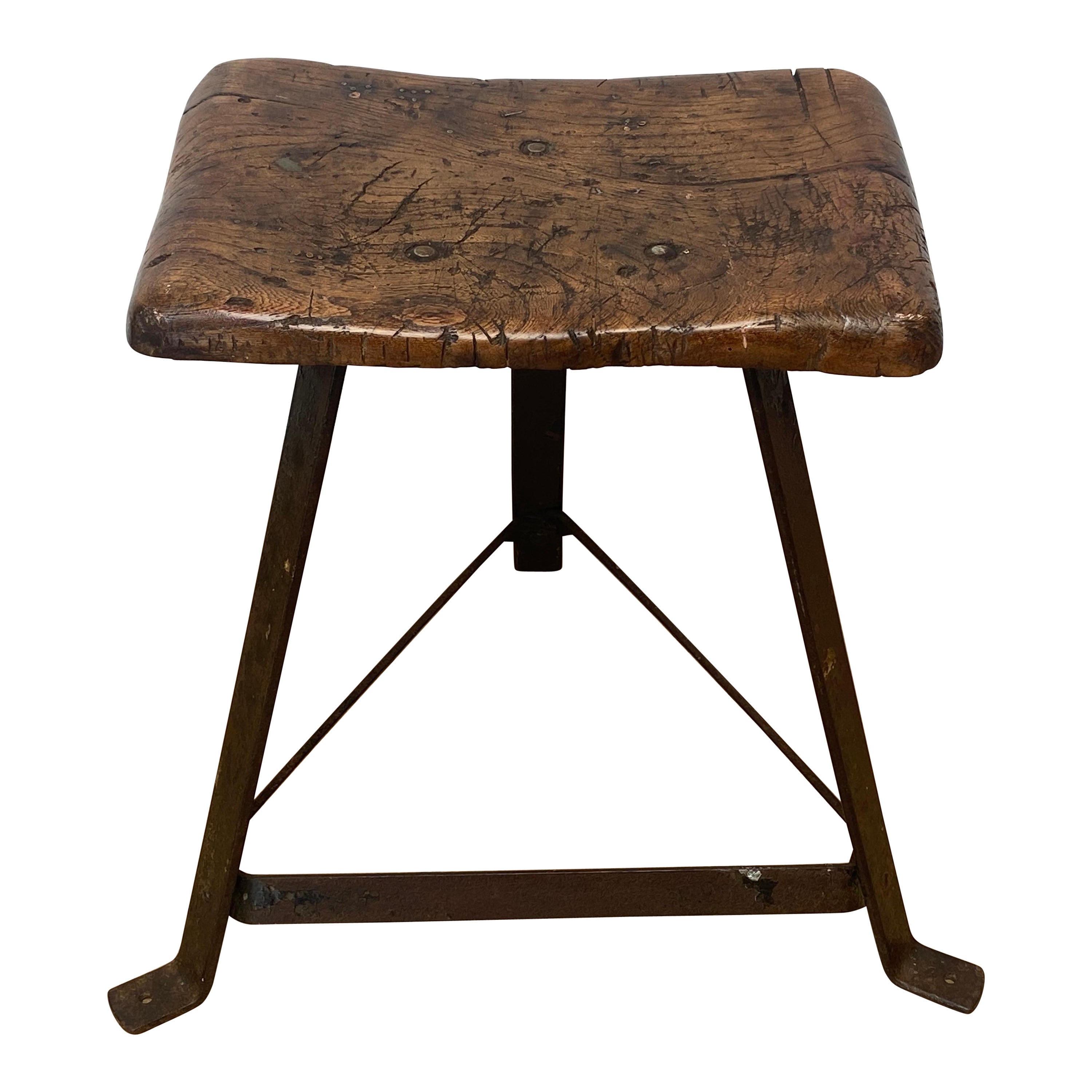 Small Brutalis , Industrial Table with Iron base