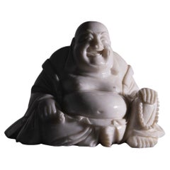 Small Buddha Statue in white jade