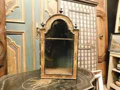 Small bulletin board, showcase, wall niche, hand painted, Italy