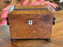 Piccolo porta tè in radica di noce