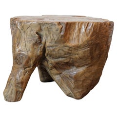 Small Burl Wood Primitive Table / Stool, China, 18th Century