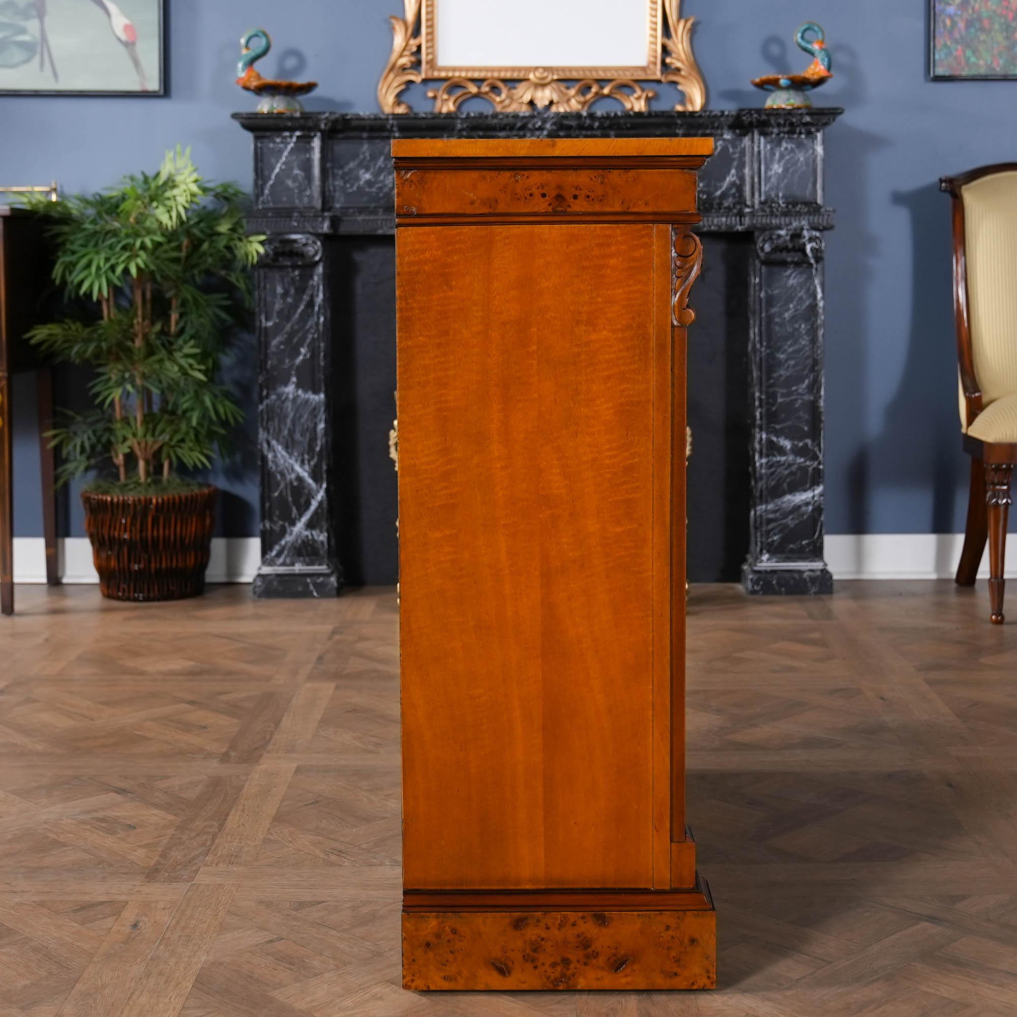 Wood Small Burled Penhurst Bookcase For Sale