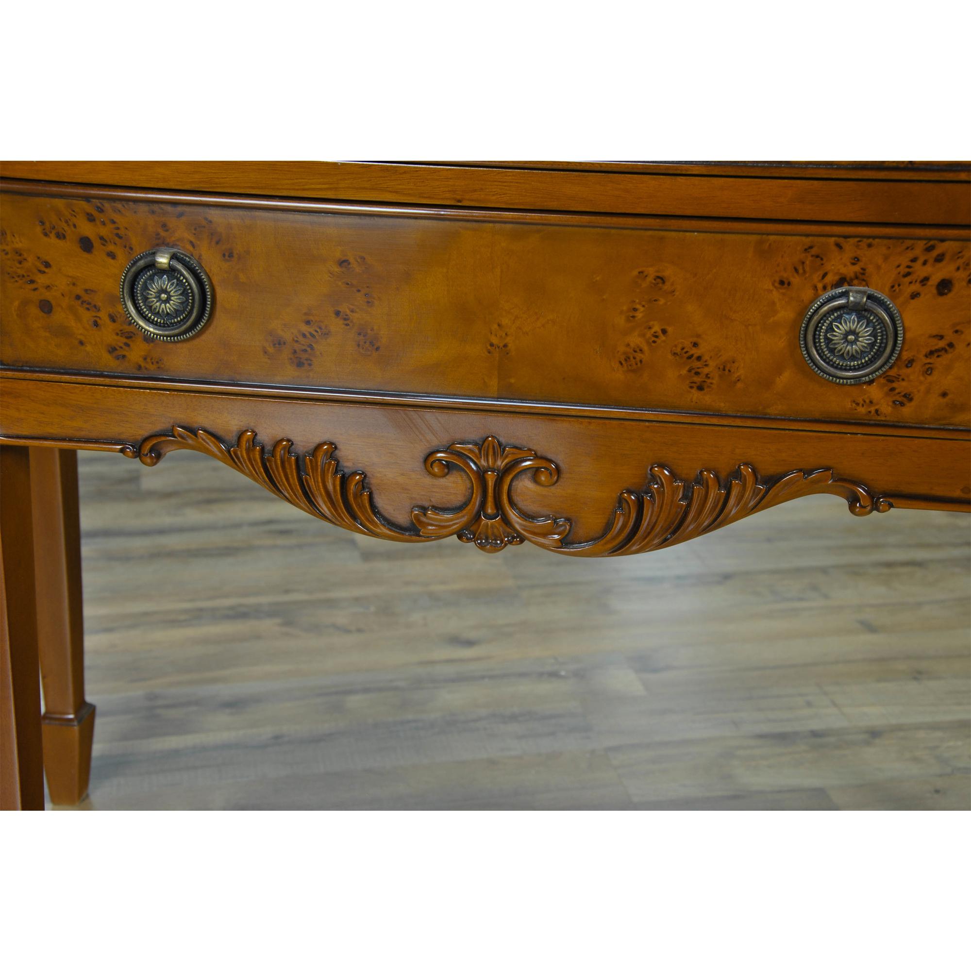 Contemporary Small Burled Sideboard  For Sale