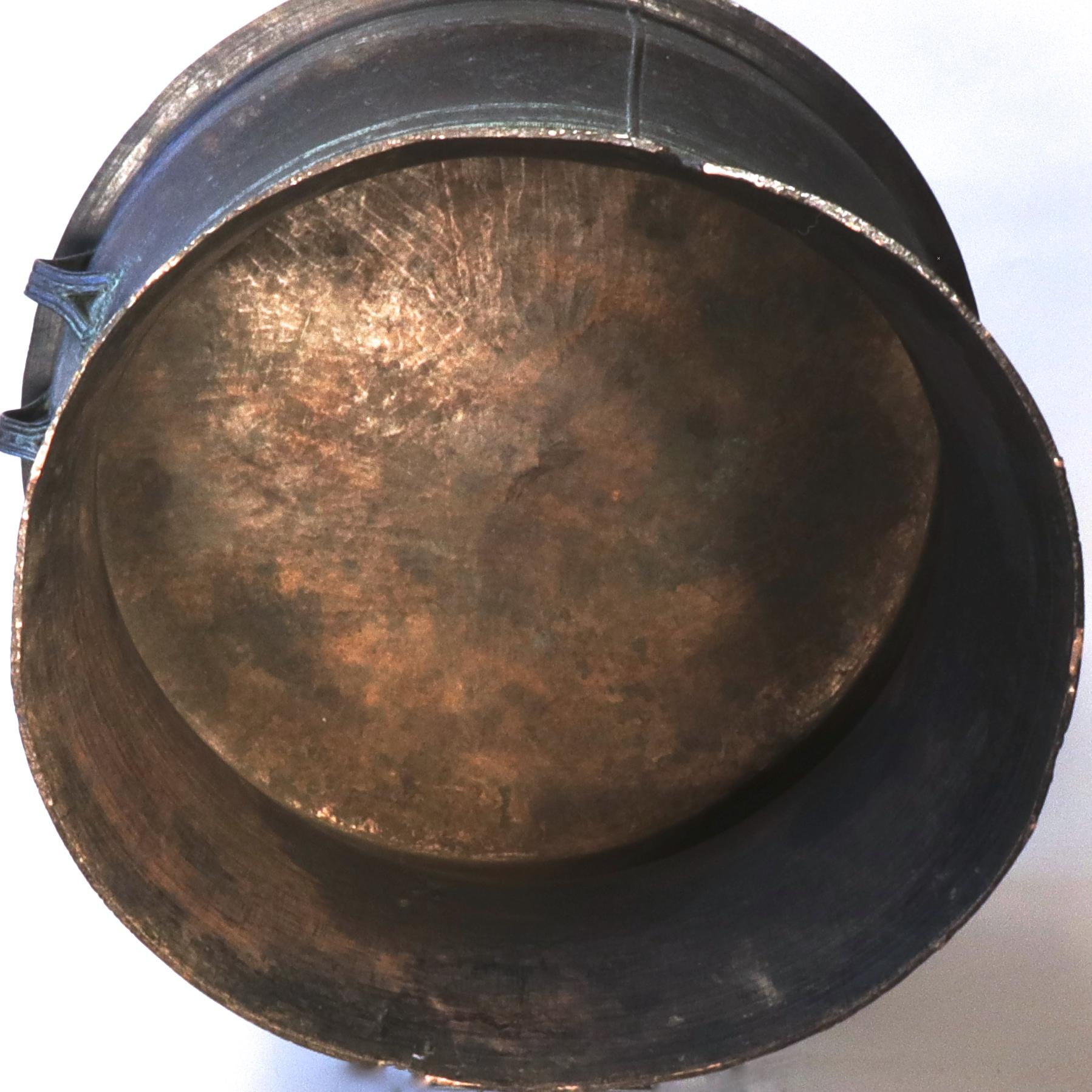 Bronze Small Burmese Karen 4 Frog Drum, 18th century For Sale