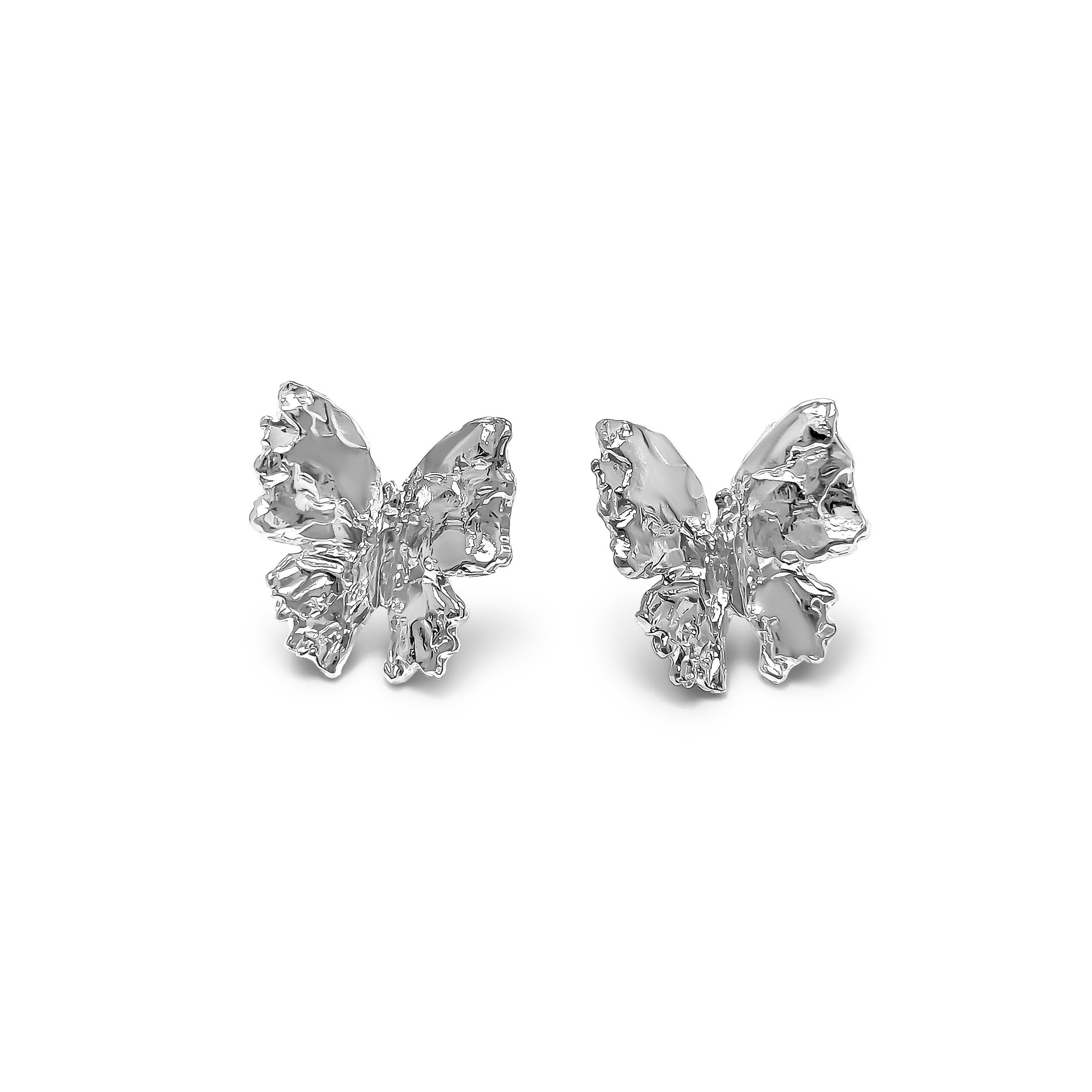 Small Butterfly Earrings In New Condition For Sale In Oakland, CA