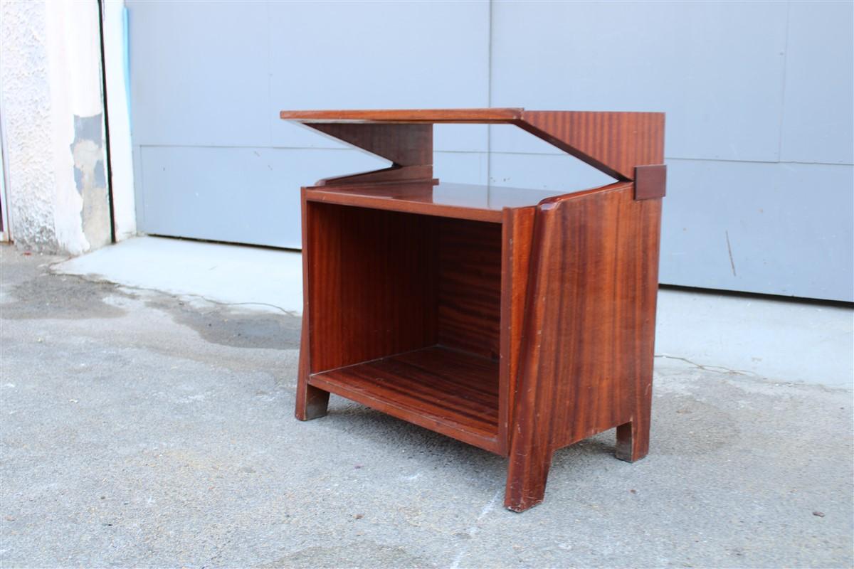 Small cabinet bar in solid mahogany wood mid-century Italian 1950s.