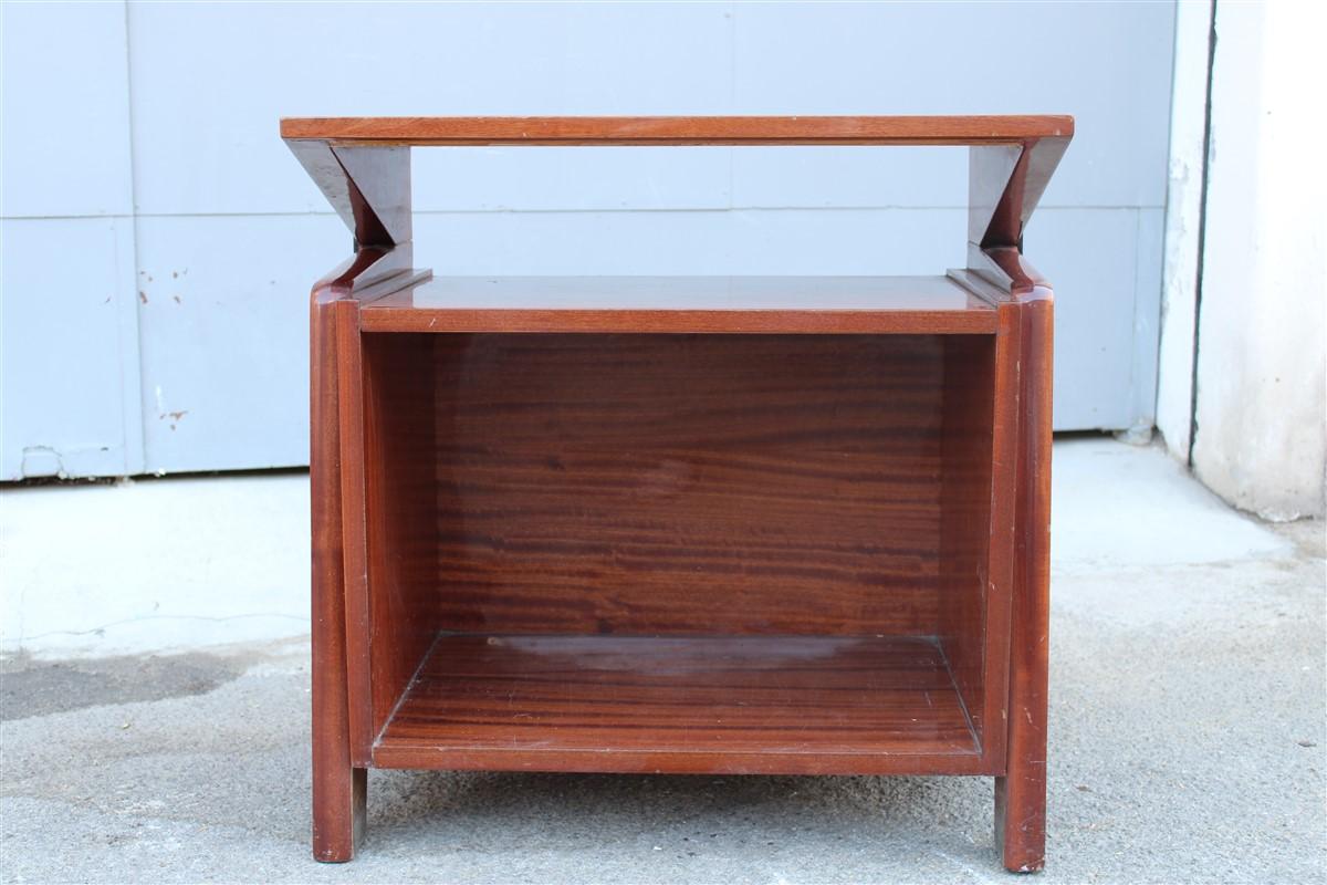 Small Cabinet Bar in Solid Mahogany Wood Mid-Century Italian, 1950s  In Good Condition In Palermo, Sicily