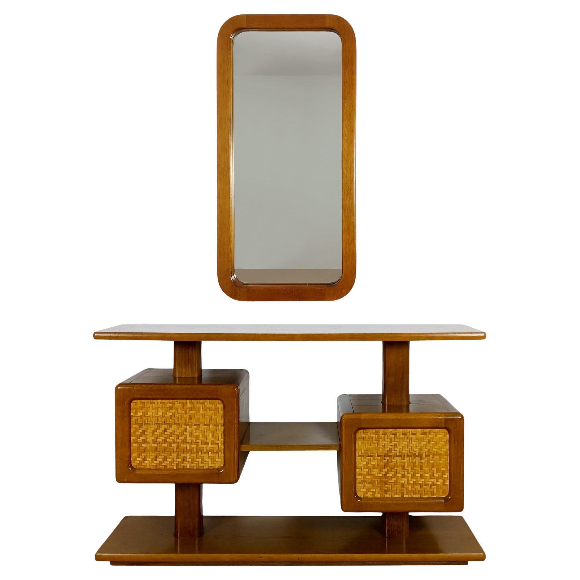 Small cabinet-console and mirror – Spain 1970