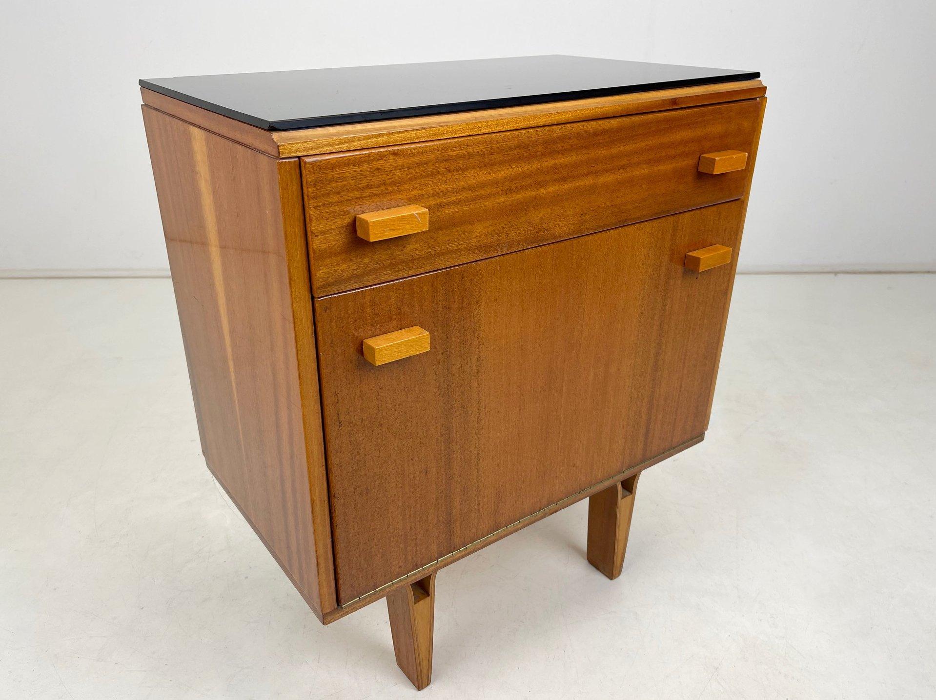 Czech Small Cabinet or Bedside Table by Frantisek Mezulanik, 1960's For Sale