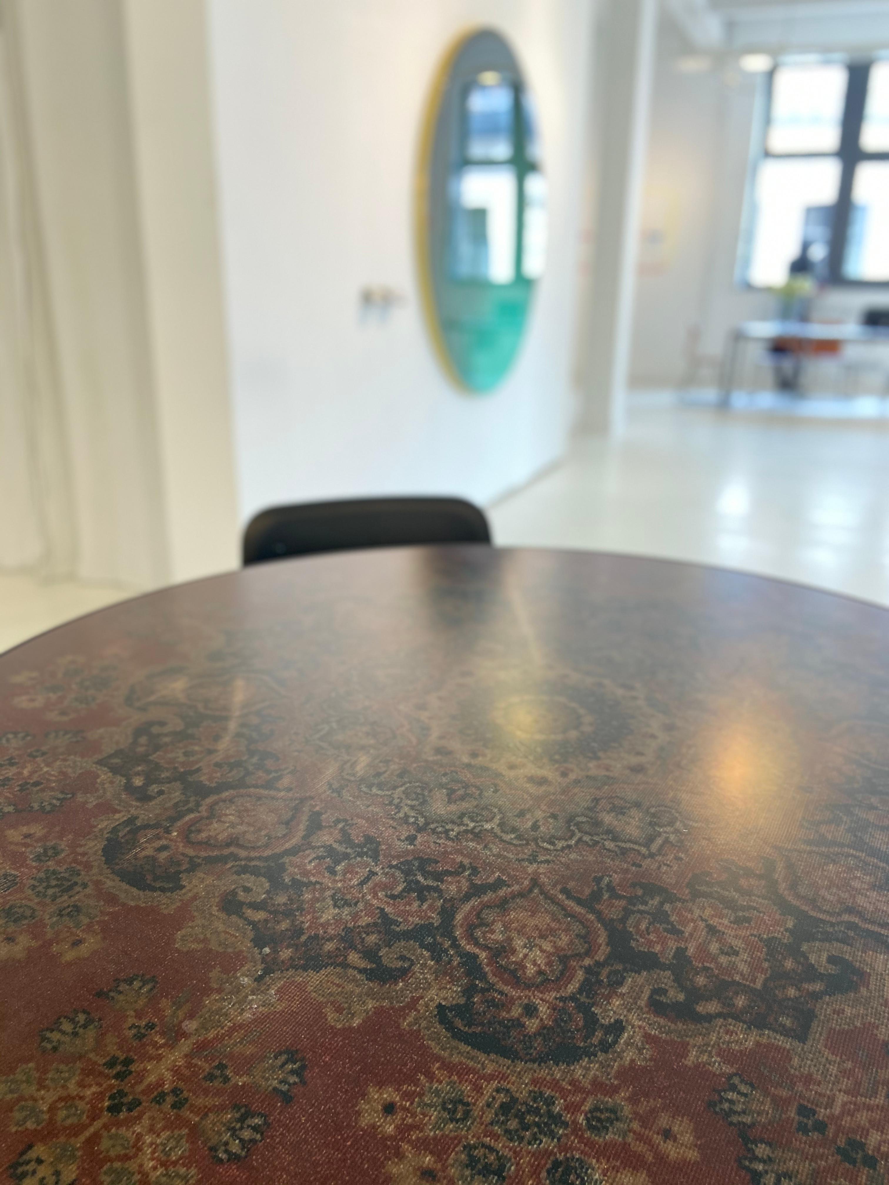 Post-Modern Small Cafe 6116 Steel Table Round by Atelier Ruben Van Megen For Sale