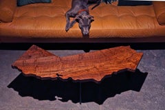 Small California Shaped Coffee Table Studio-crafted from Salvaged Claro Walnut