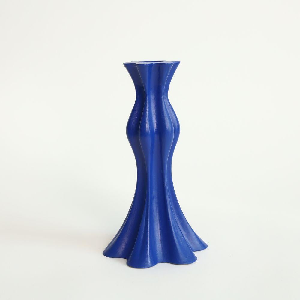 Small Candlestick in Cobalt In New Condition For Sale In Brooklyn, NY