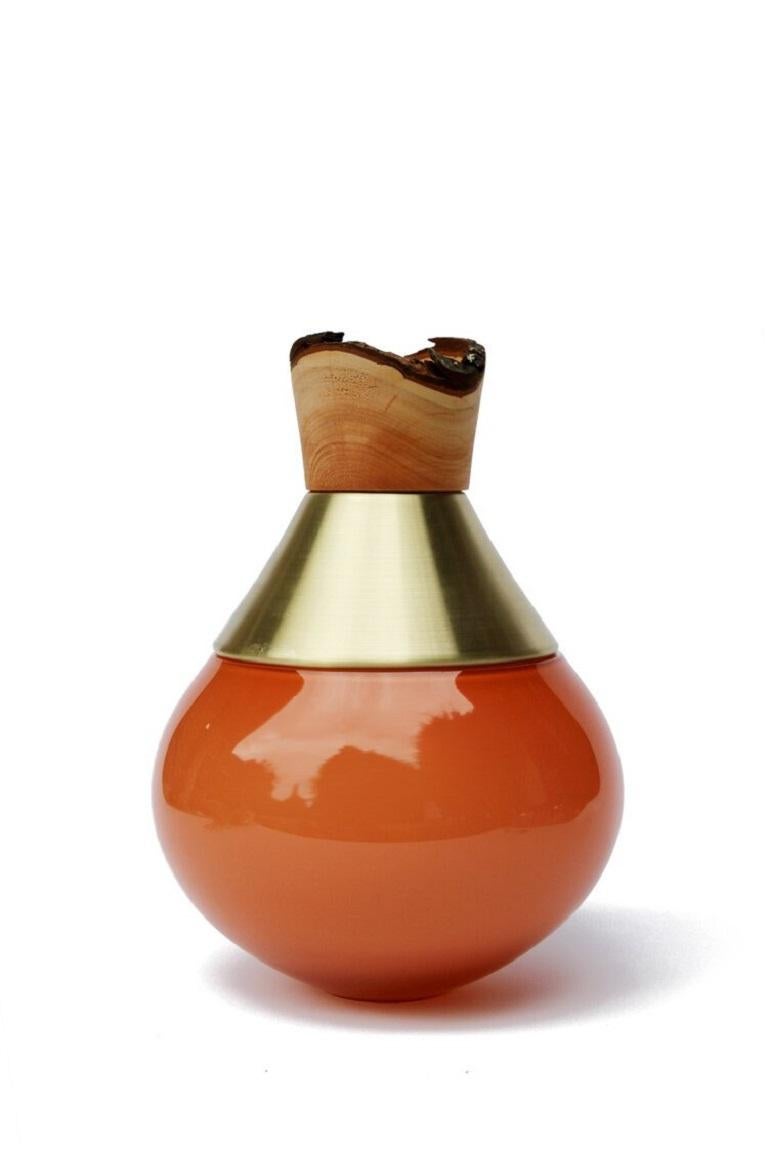 German Small Candy Apricot India Vessel II, Pia Wüstenberg For Sale