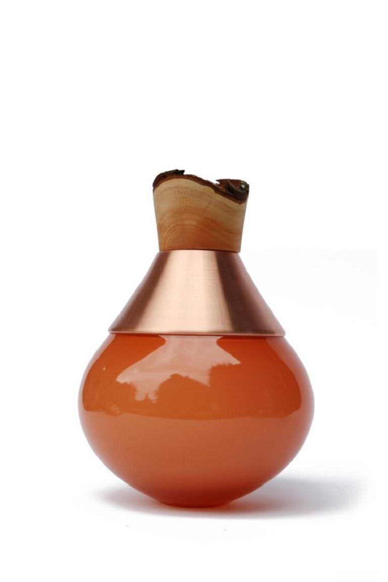 Contemporary Small Candy Apricot India Vessel II, Pia Wüstenberg For Sale