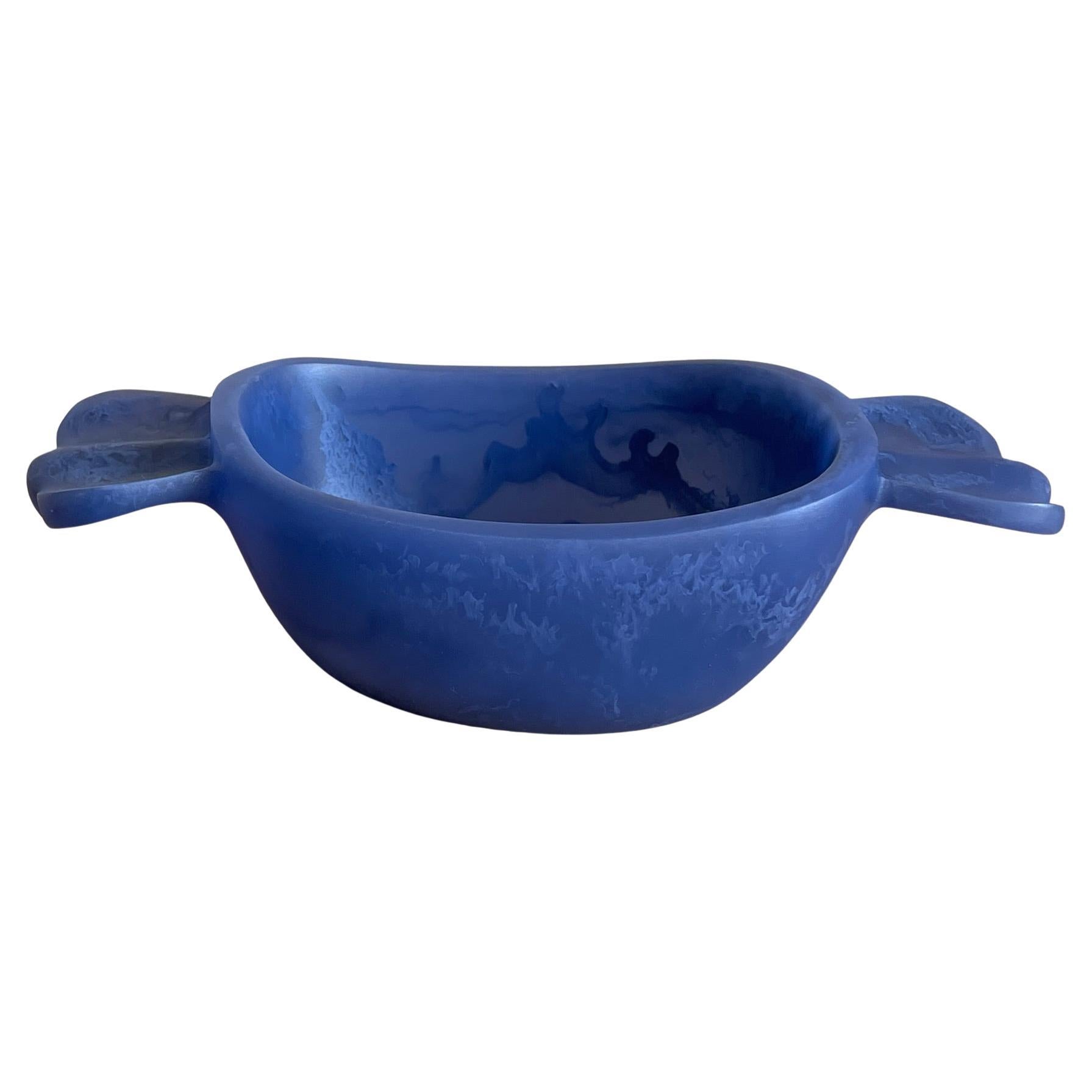 Small Candy Bowl in Blue Resin by Paola Valle