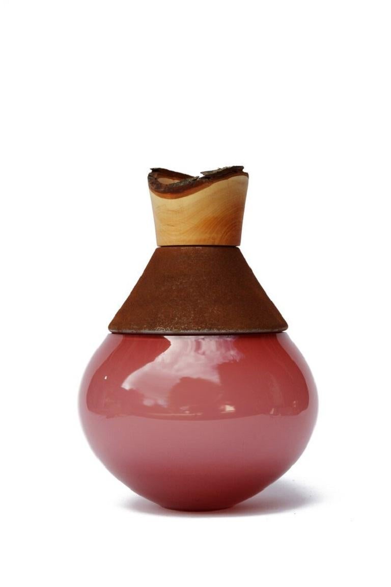 Turned Small Candy Rose India Vessel II, Pia Wüstenberg For Sale